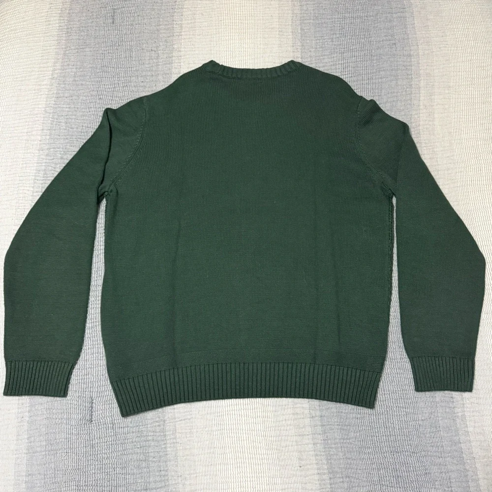 Ben Sherman Sweater‎ Men XL Green/Spruce 100% Cotton Crew Neck Preppy Minimalist